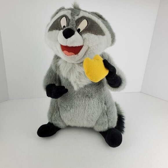 Disney Other - Vintage Disneyland Disney World Meeko Raccoon 15” Plush Posable Pocahontas RARE
